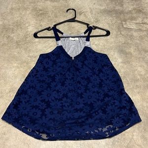 Rewind brand blue and grey tank top